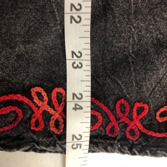 Sacred Threads Womens S/M Black Gray Red Green Boho Artsy - Picture 7 of 7